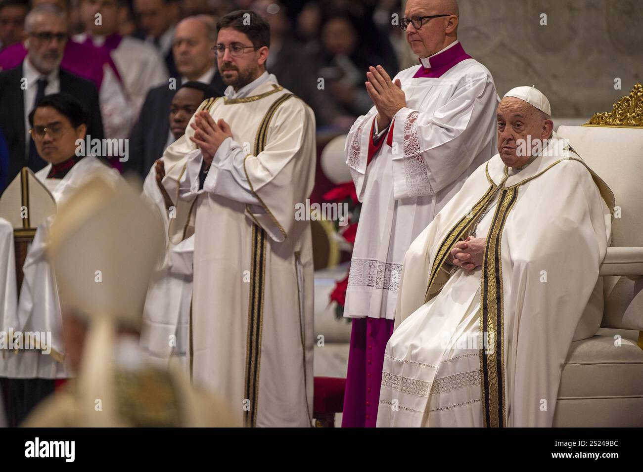 **NO LIBRI** Italy, Rome, Vatican, 2025/1/6 Pope Francis presides over