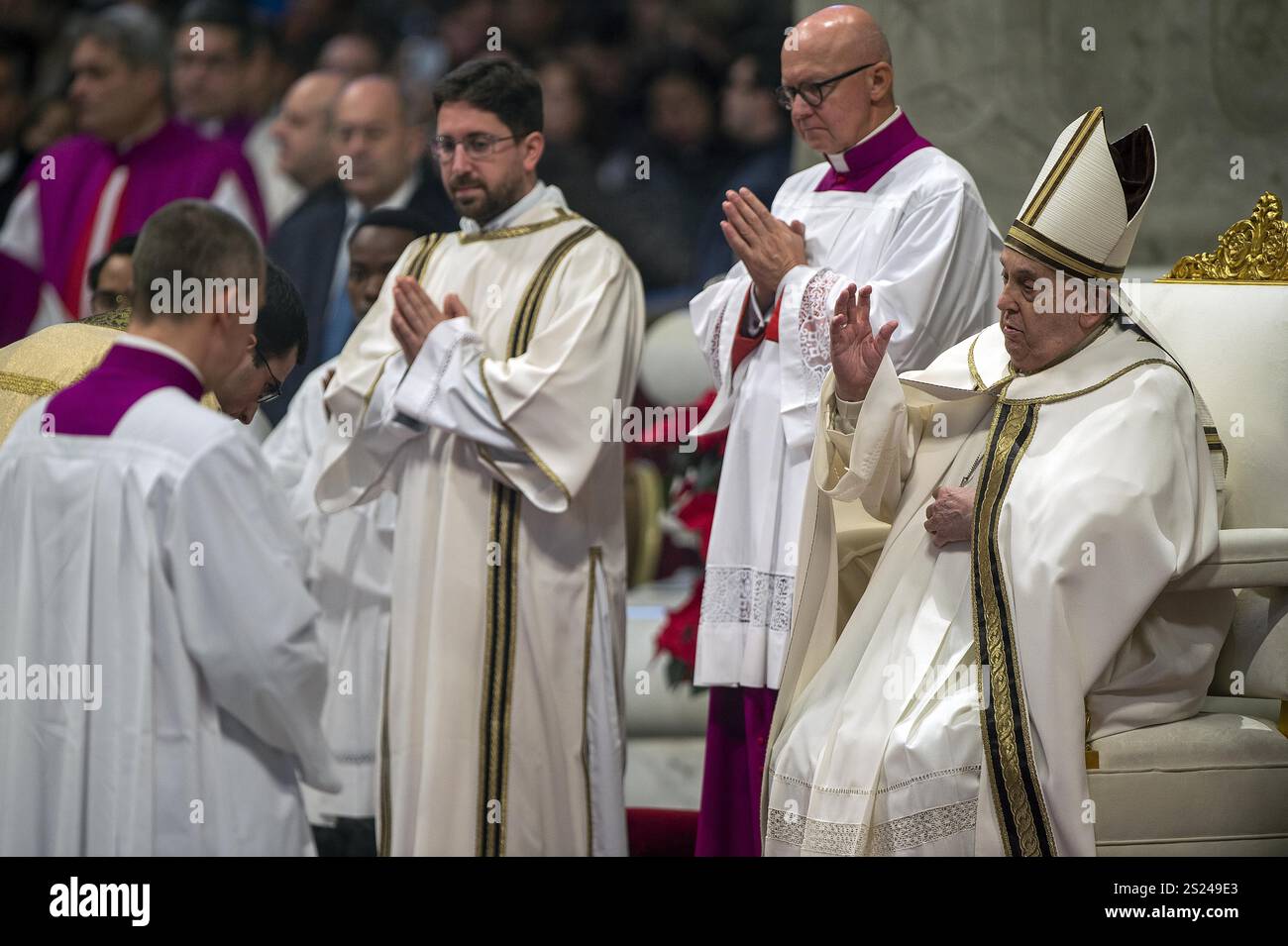 **NO LIBRI** Italy, Rome, Vatican, 2025/1/6 Pope Francis presides over