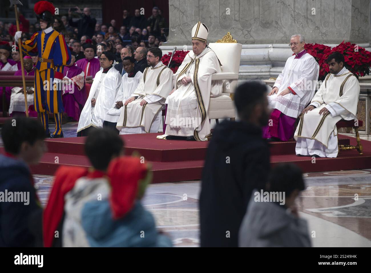 **NO LIBRI** Italy, Rome, Vatican, 2025/1/6 Pope Francis presides over
