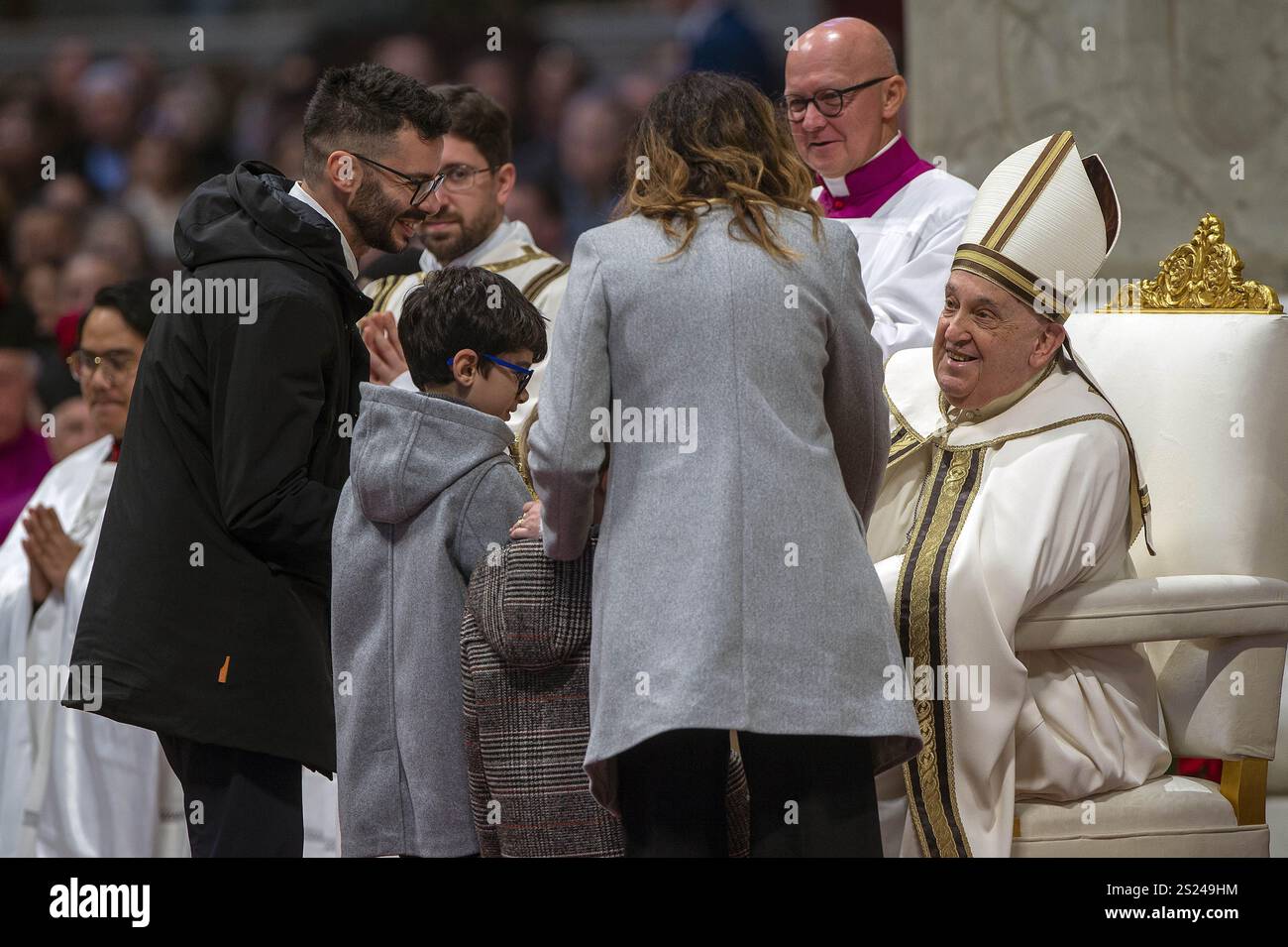 **NO LIBRI** Italy, Rome, Vatican, 2025/1/6 Pope Francis presides over