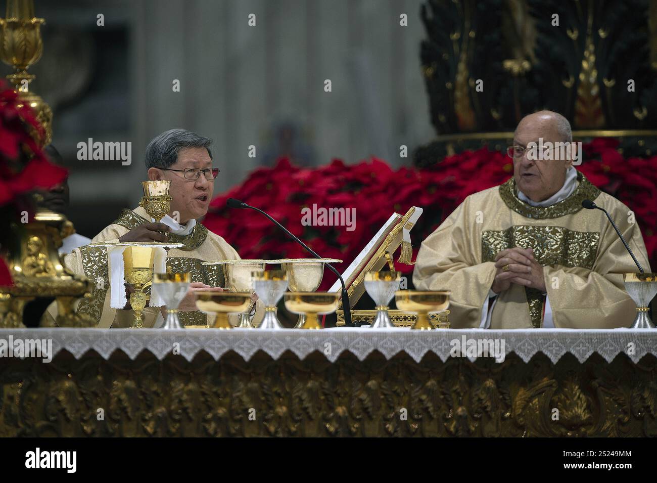 **NO LIBRI** Italy, Rome, Vatican, 2025/1/6 Pope Francis presides over