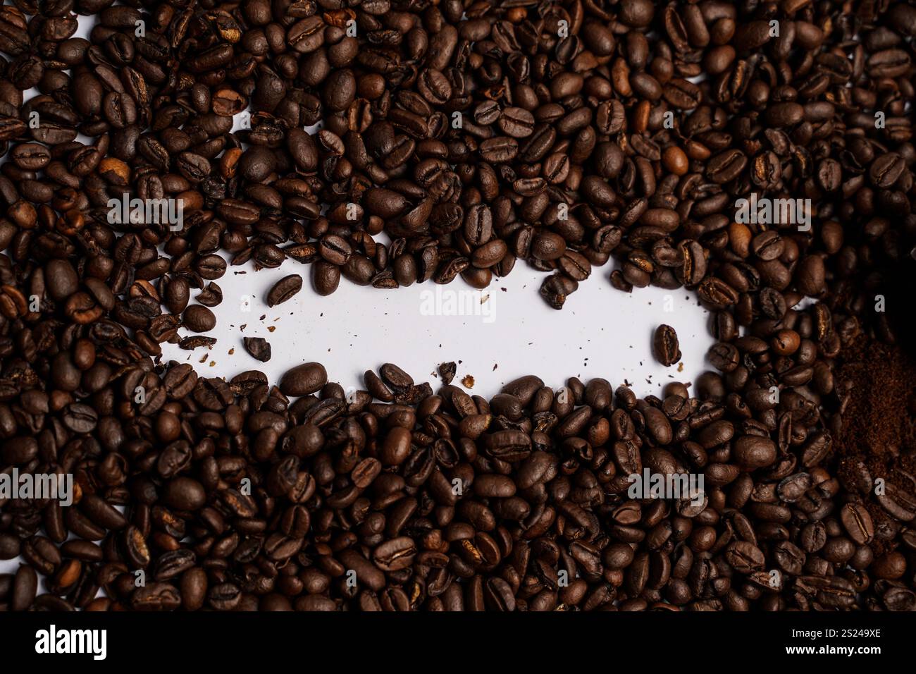 coffee beans frame.Copy space for text. Stock Photo