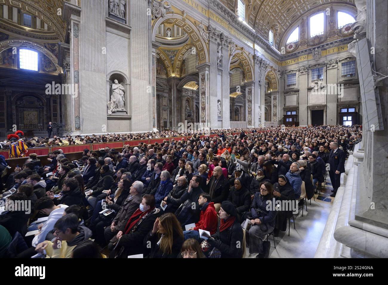 **NO LIBRI** Italy, Rome, Vatican, 2025/1/6 Pope Francis presides over