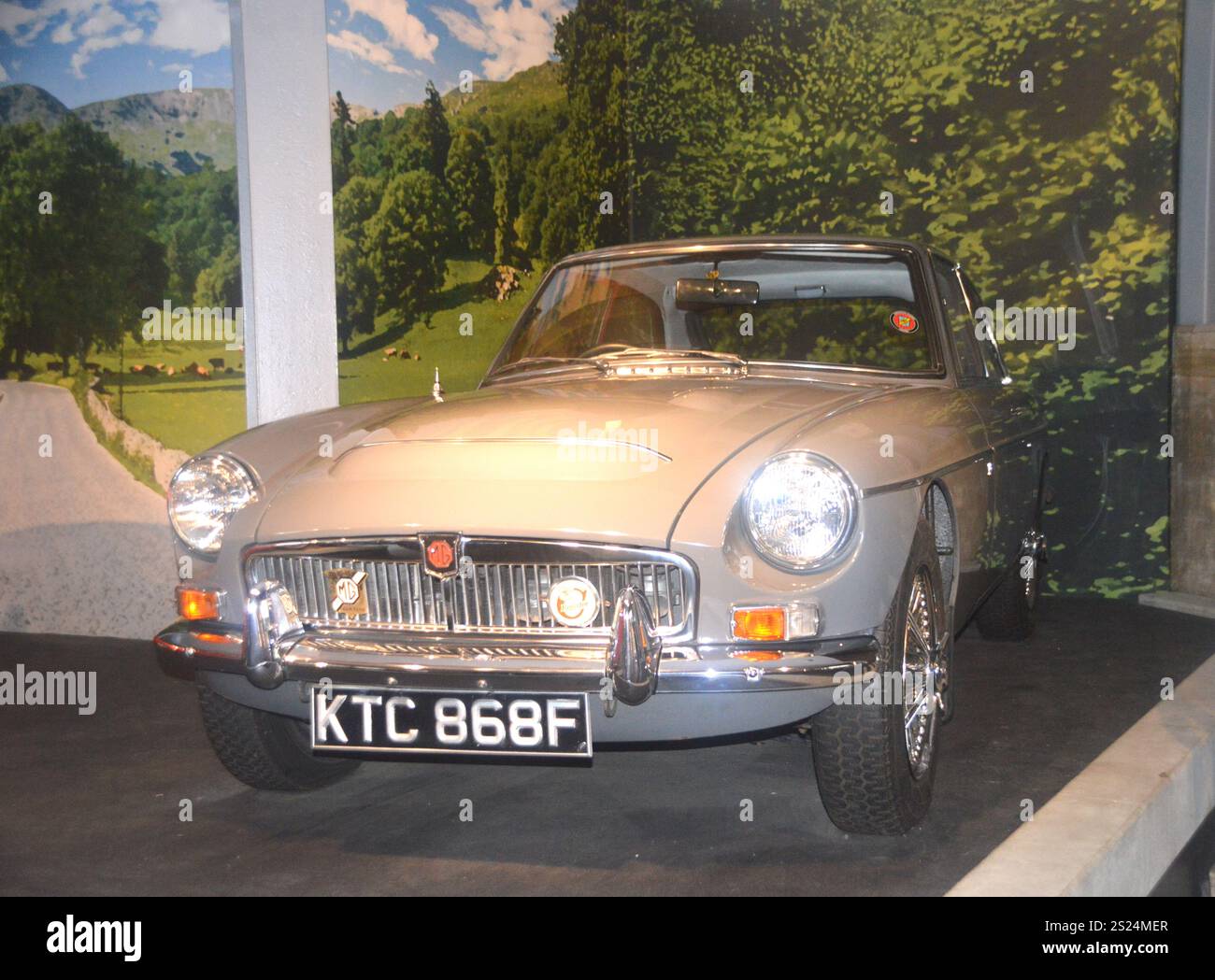 Classic British Sliver (1968) MG MGC GT Sports Car on Display at the ...