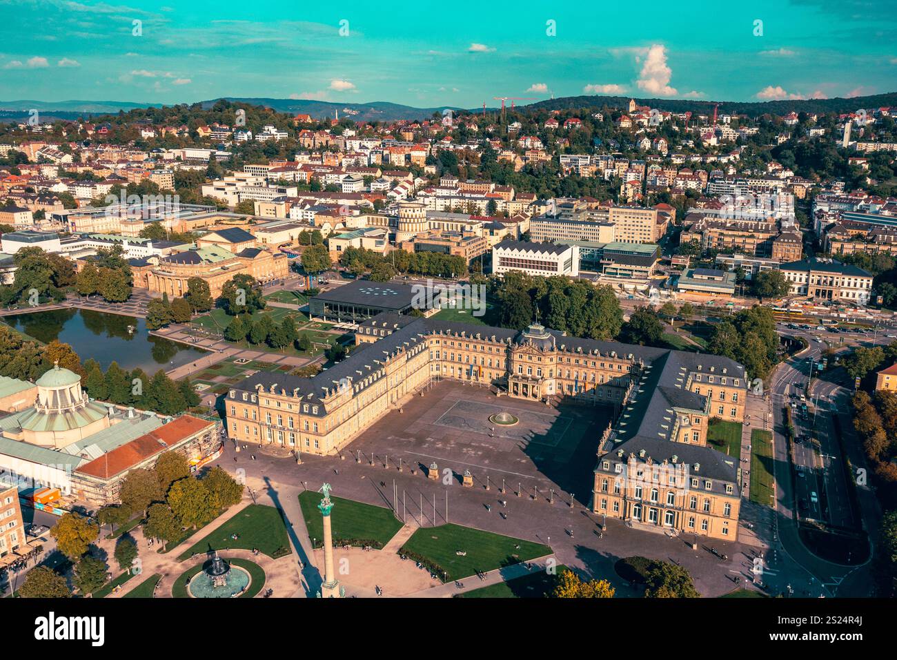 Schlossplatz in Stuttgart, Germany, travel landscape Stock Photo - Alamy