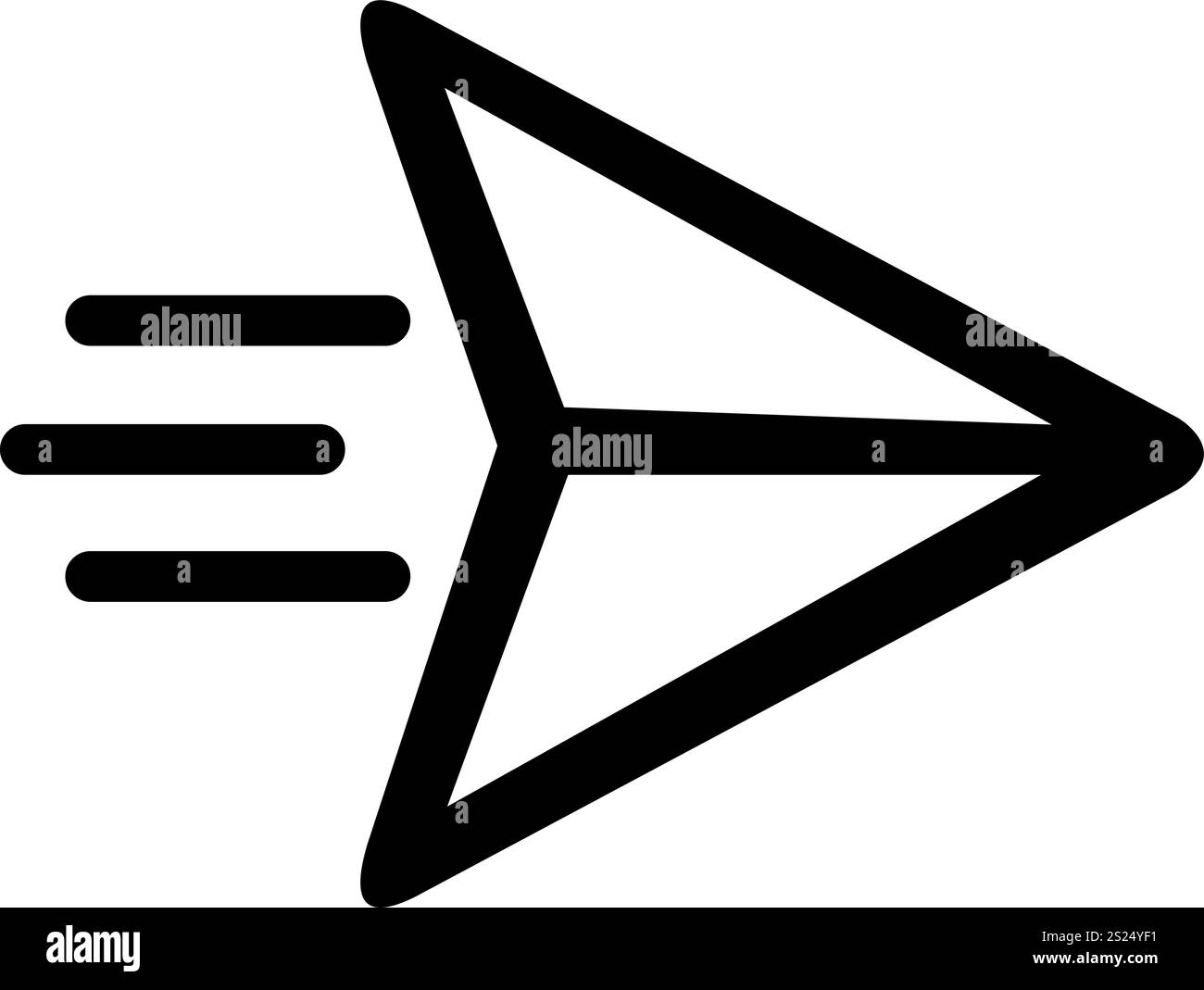 vector illustration drawing black icon send button concept Stock Vector ...