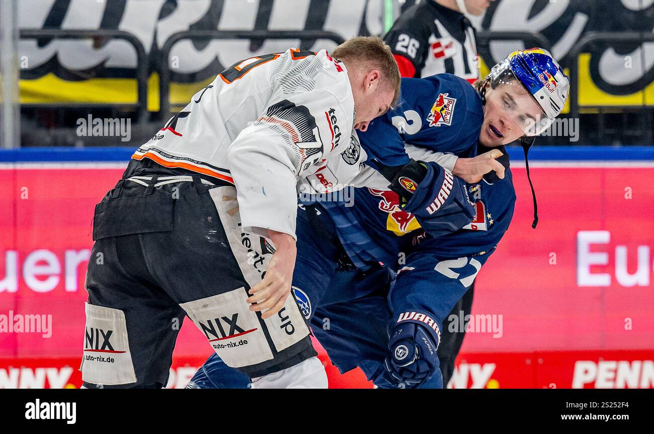 Auseinandersetzung vor allen Dingen zwischen Veit Oswald (EHC Red Bull