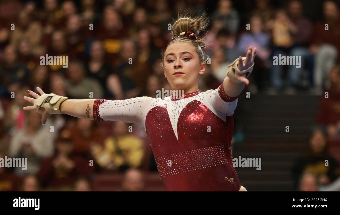 Central Michigan's Hannah Appleget competes in floor exercise during an