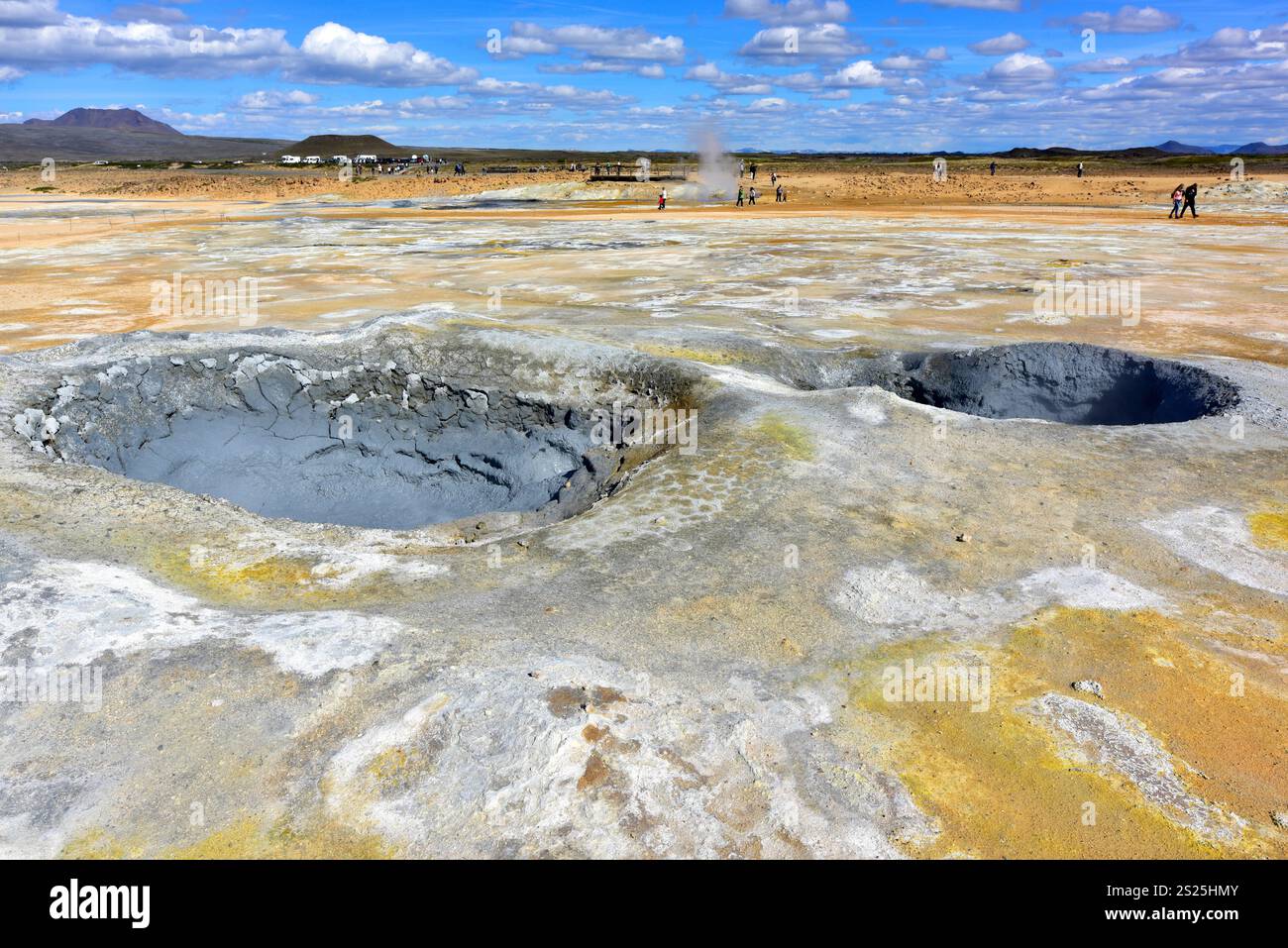 Namaskard or Hverir geothermal area. Myvatn area, Iceland Stock Photo