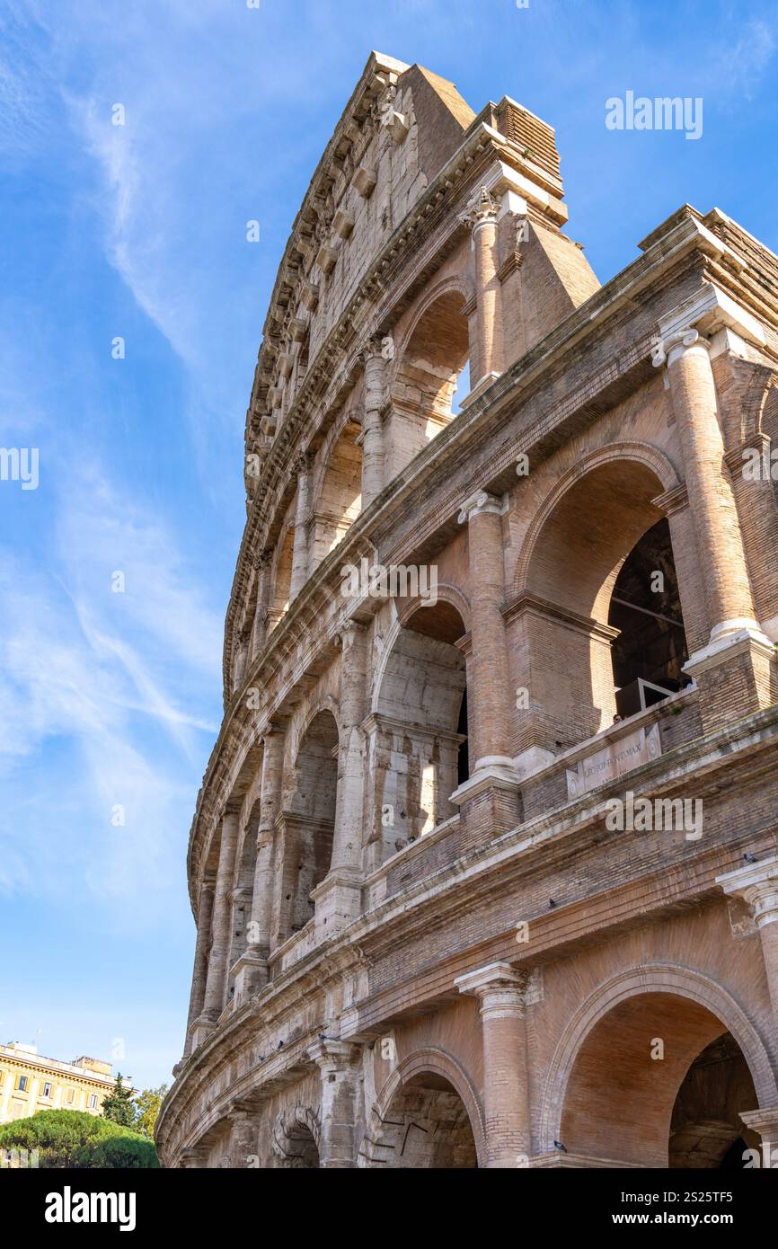 Amptitheatee Rome The ancient Roman Colosseum or Flavian Amphitheater in Rome, Italy ...