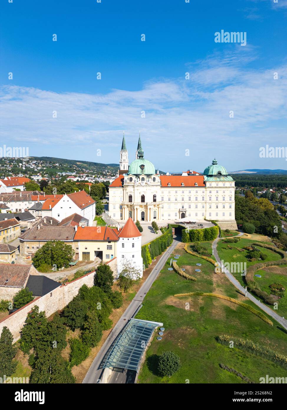 Monastery of Klosterneuburg in Lower Austria during summer Stock Photo ...
