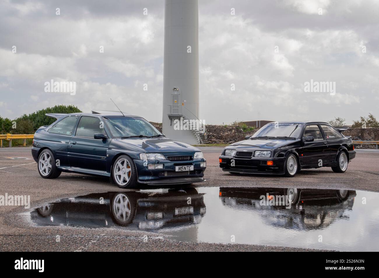 Ford Sierra and Escort RS Cosworth hot hatch cars Stock Photo - Alamy