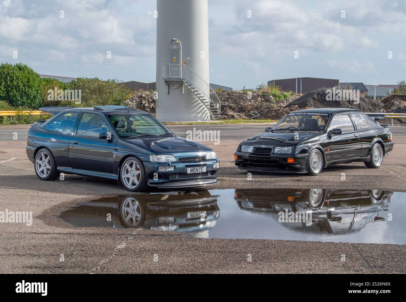Ford Sierra and Escort RS Cosworth hot hatch cars Stock Photo - Alamy