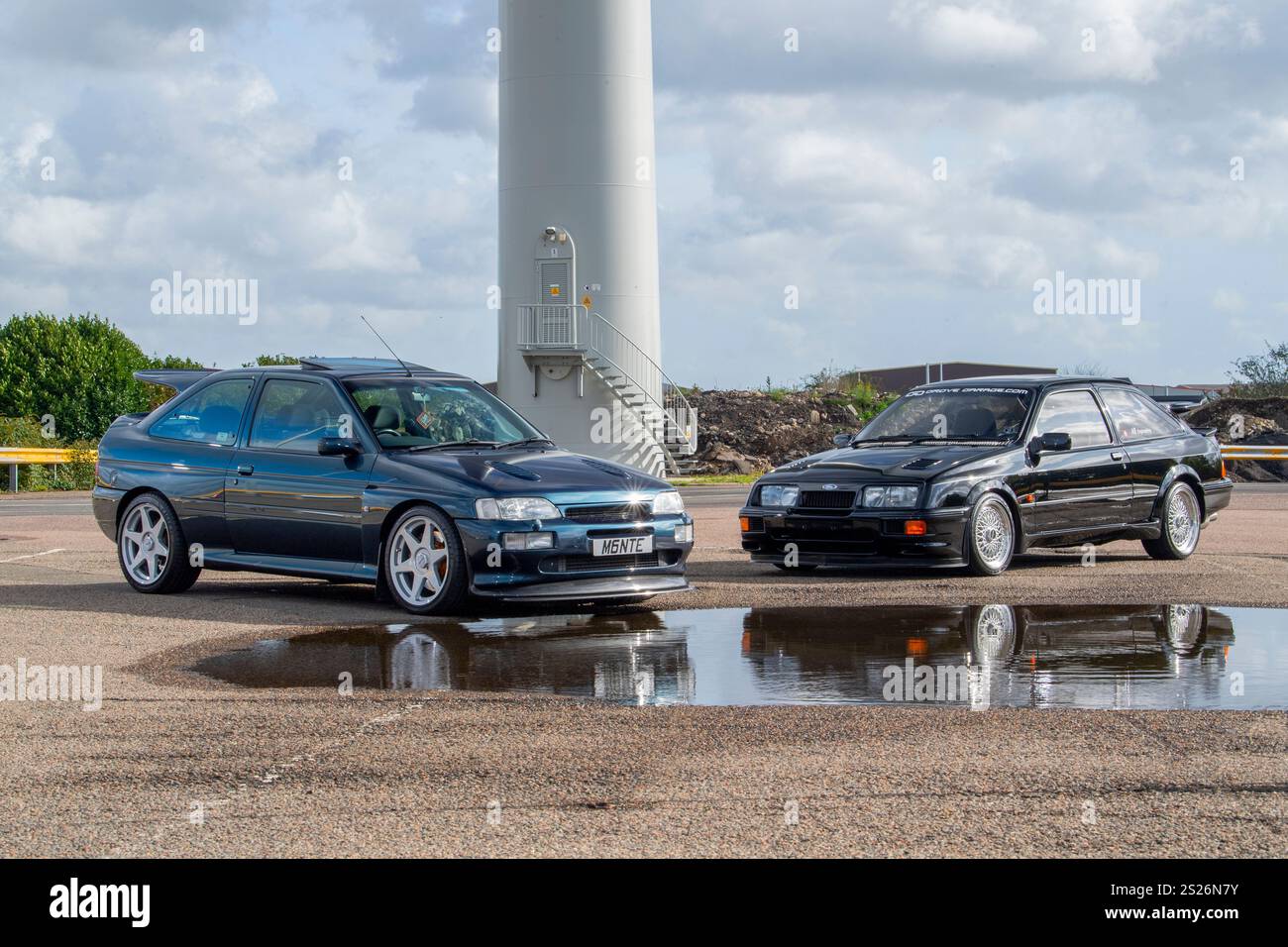 Ford Sierra and Escort RS Cosworth hot hatch cars Stock Photo - Alamy