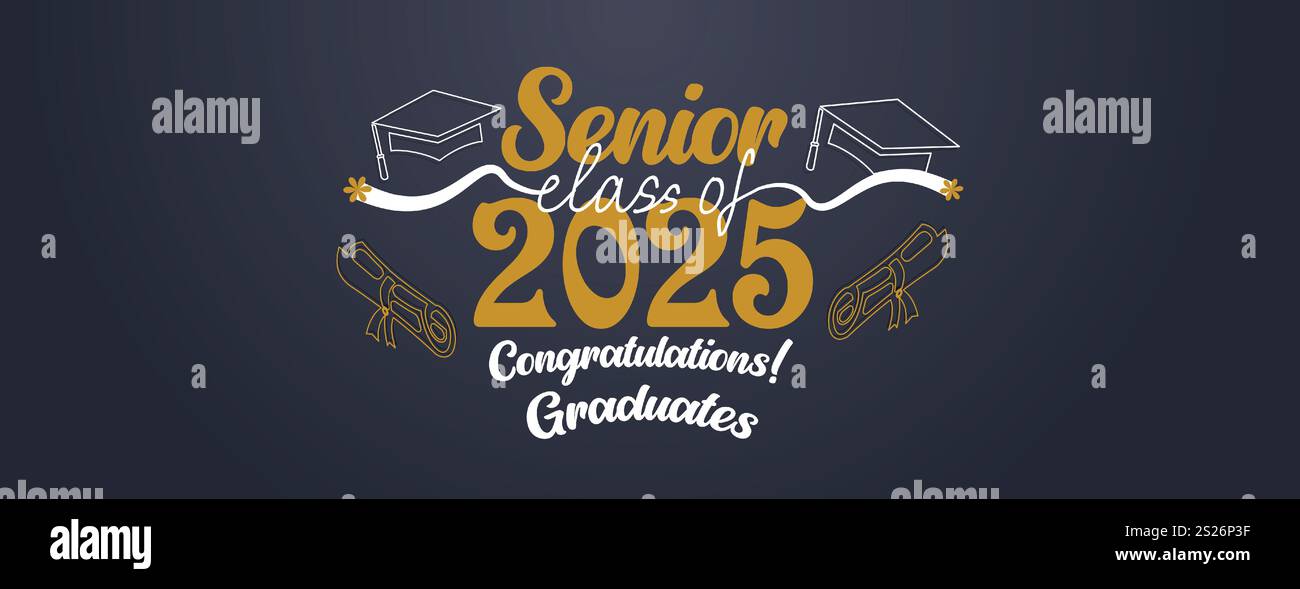 Senior Class Of 2025 Invitation Card Template. Congratulations on ...
