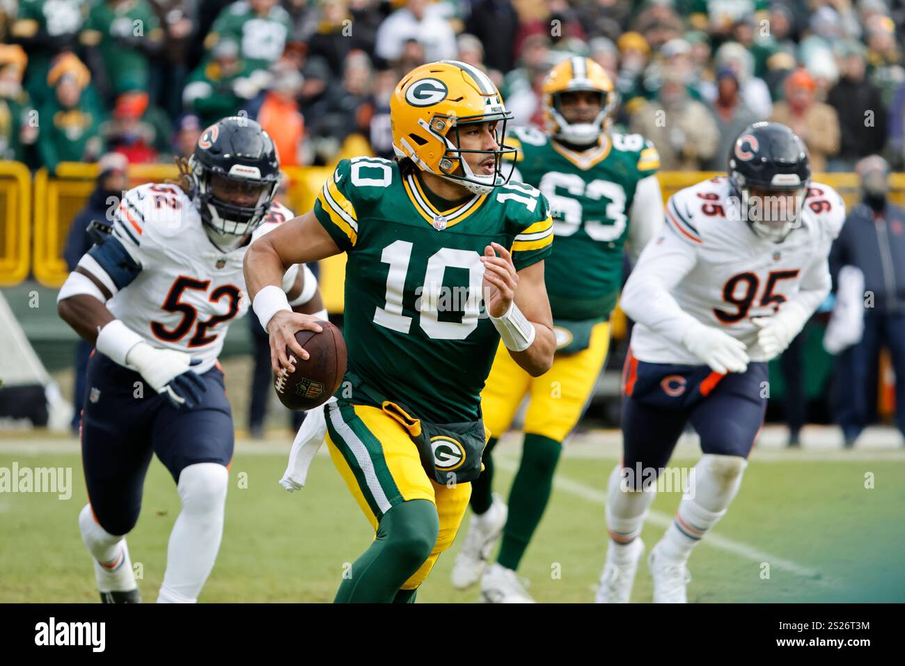 Green Bay Packers quarterback Jordan Love during an NFL football game