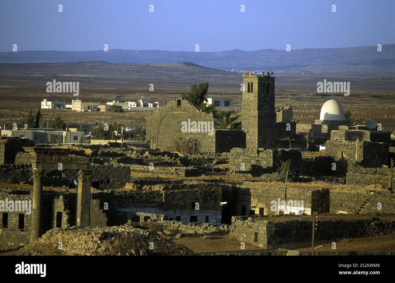 the town of Bosra in Syria in the middle east Stock Photo - Alamy