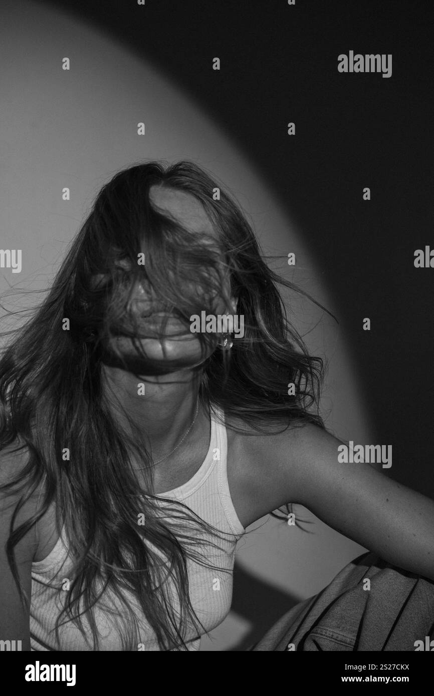 Black and White Portrait of Model Stock Photo - Alamy