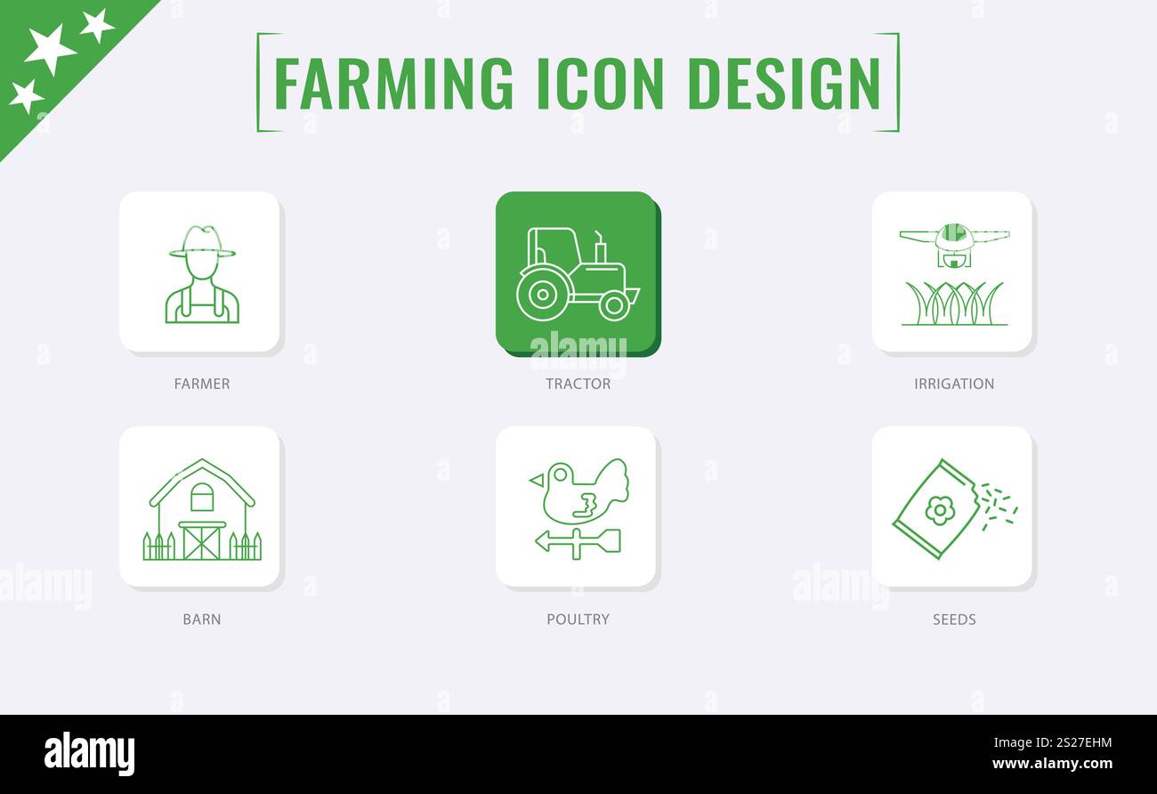 farming related thin outline icon vector design good for web and mobile app Stock Vector