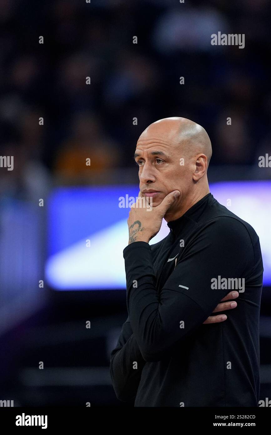 Sacramento Kings interim head coach Doug Christie watches during the