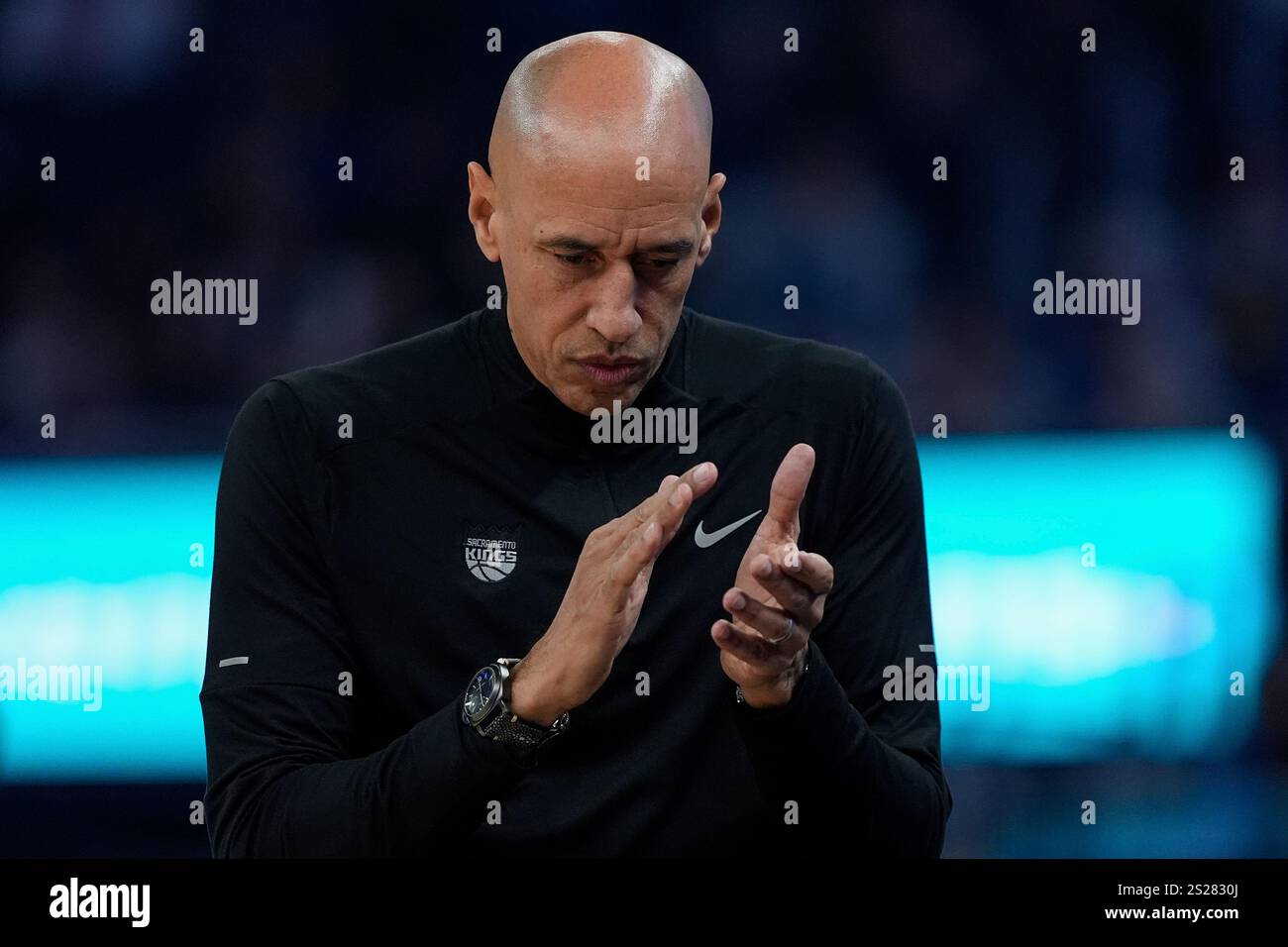 Sacramento Kings interim head coach Doug Christie reacts during the