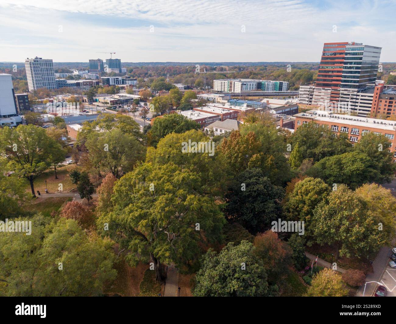 Various Day Time Drone Images of Downtown Raleigh North Carolina Stock ...