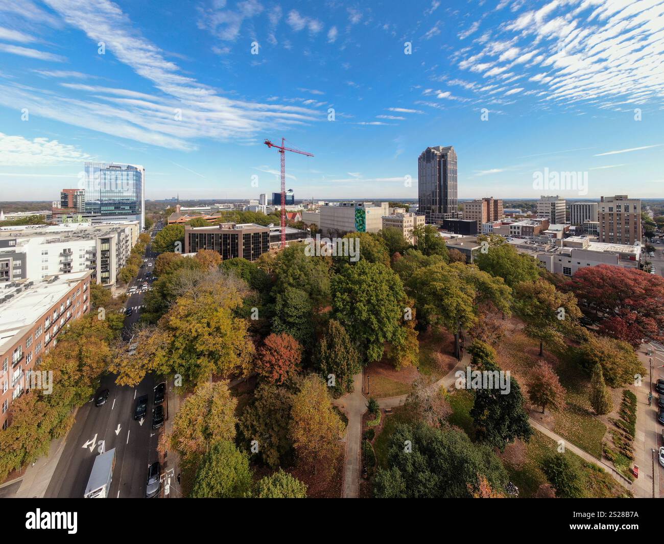 Various Day Time Drone Images of Downtown Raleigh North Carolina Stock ...