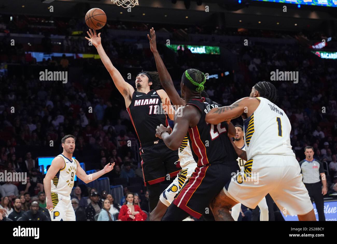 Miami Heat guard Jaime Jaquez Jr. (11) goes to the basket during the