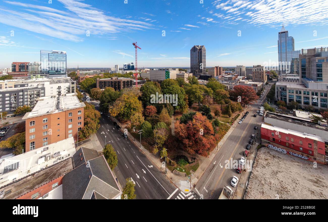 Various Day Time Drone Images of Downtown Raleigh North Carolina Stock ...