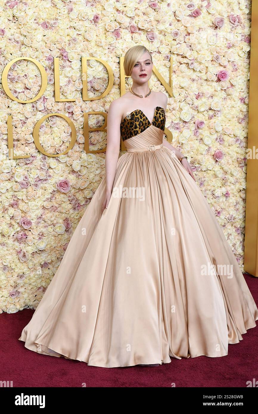 Elle Fanning attends the 82nd Annual Golden Globe Awards at The Beverly