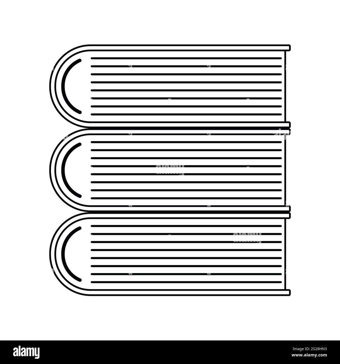 Stack of books icon. Thin line design. Vector illustration Stock Photo ...