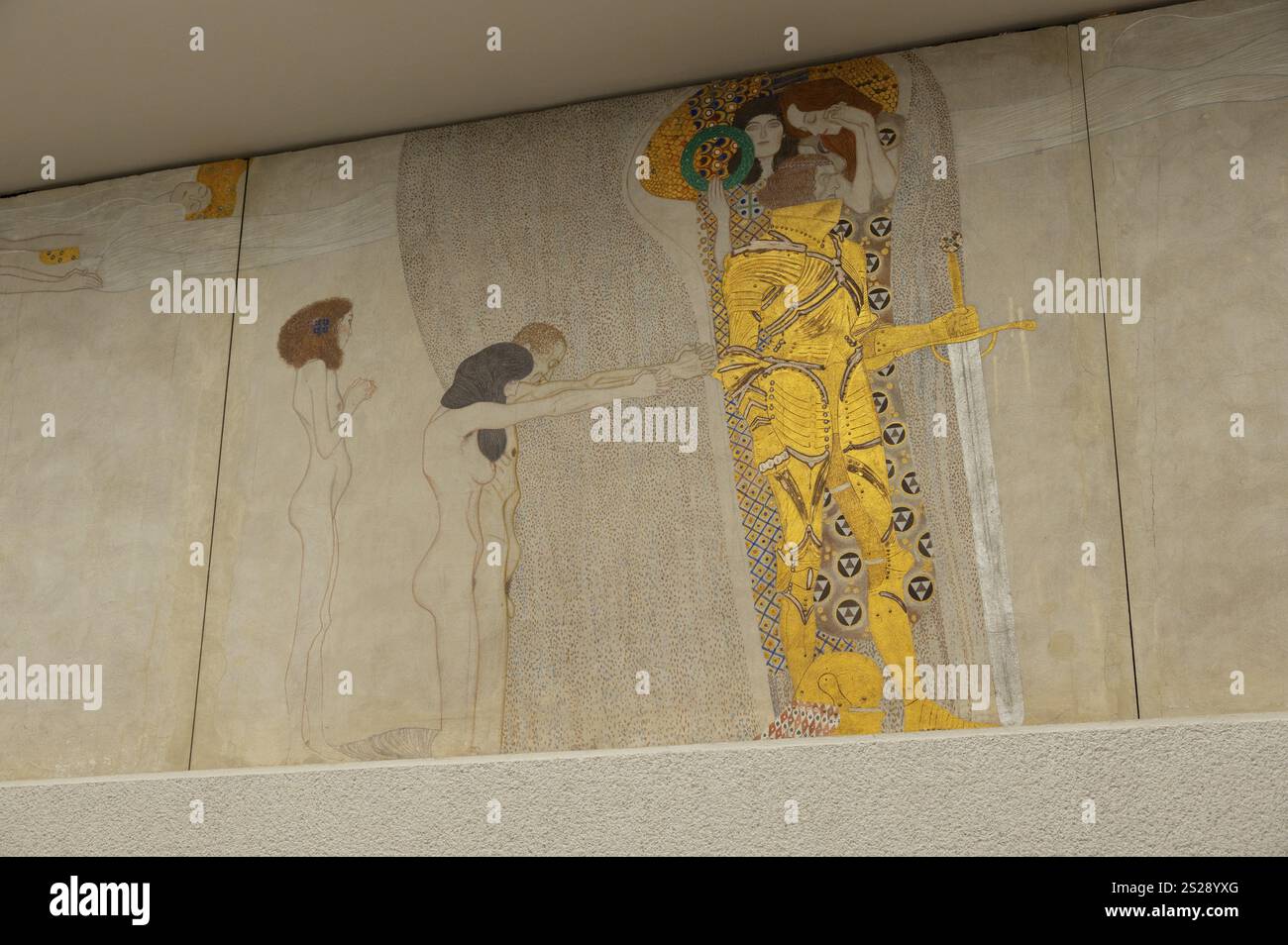 Vienna Secession, Beethoven Frieze, Gustav Klimt, Vienna Stock Photo