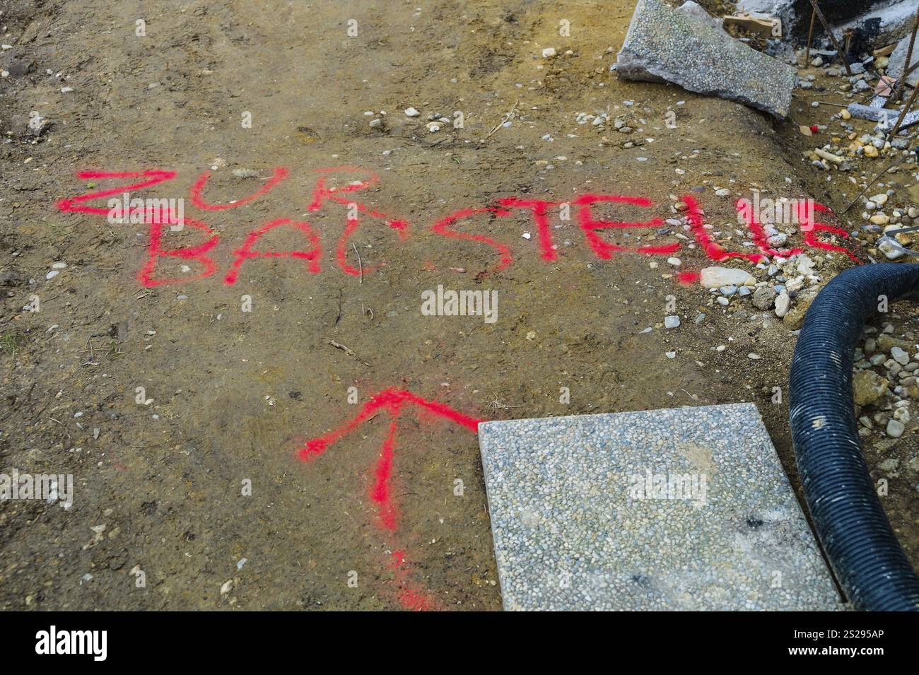 The new construction of a company building. Lettering for the Austria ...