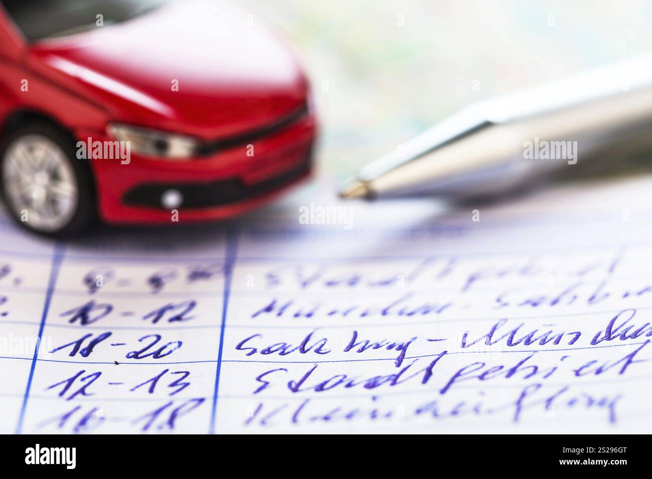 Logbook for one car. For commuter allowance and tax office. Austria ...