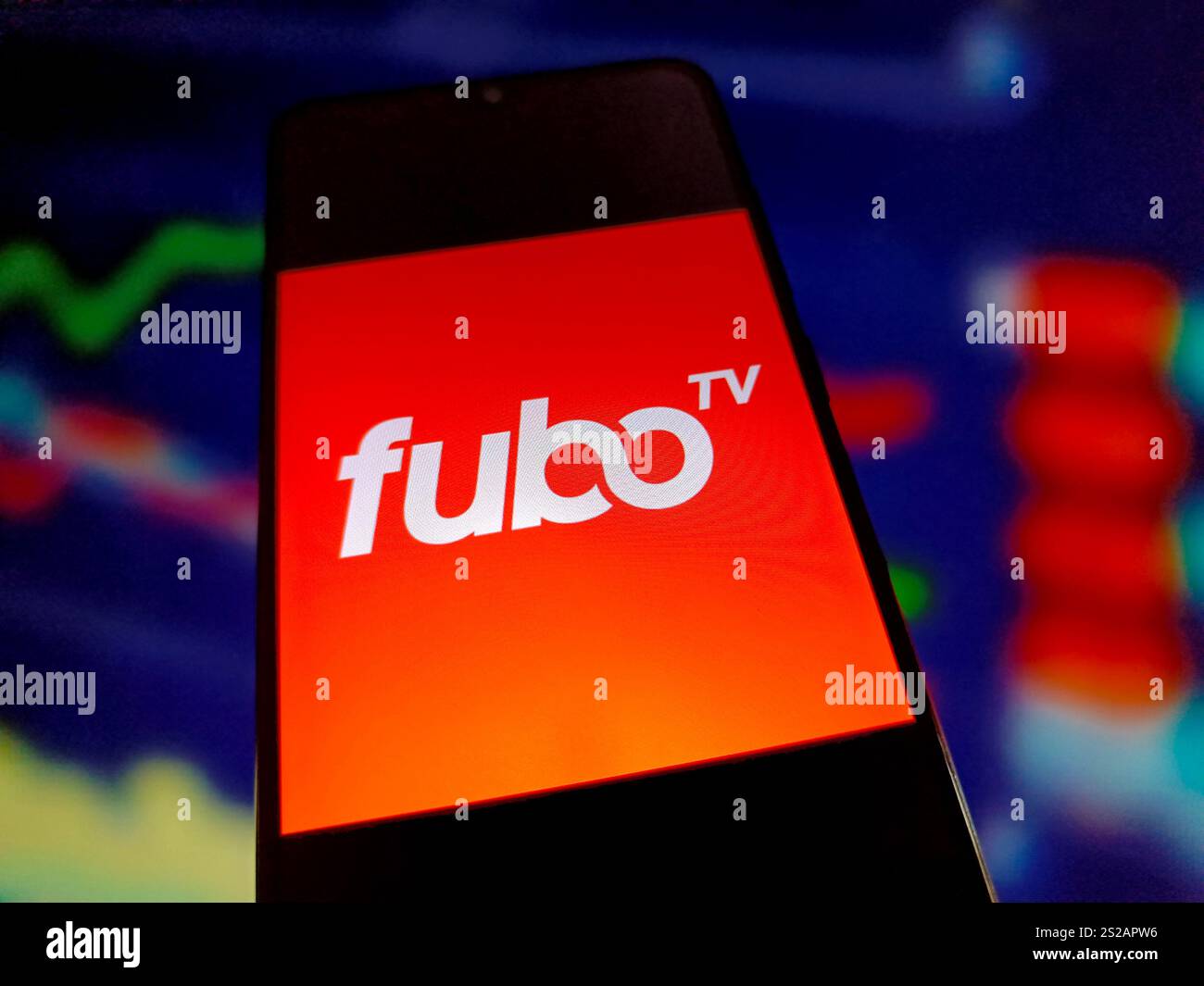 SUQIAN, CHINA JANUARY 7, 2025 Illustration FuboTV, 7 January 2025