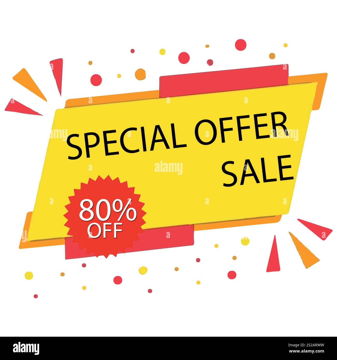 80% discount promotion sale Stock Vector Images - Alamy