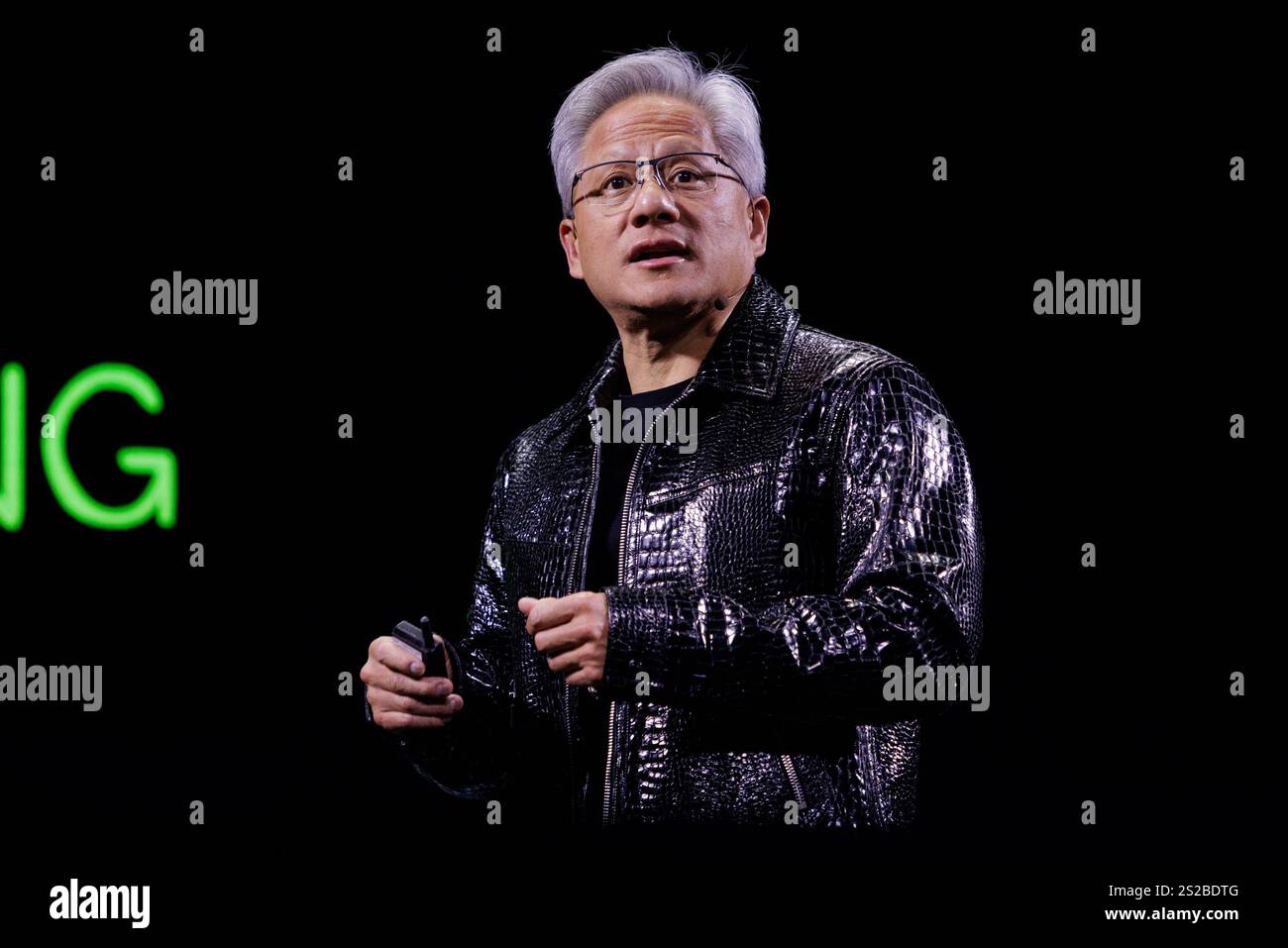 Nvidia CEO Jensen Huang gives the first Keynote speech of CES 2025 at ...