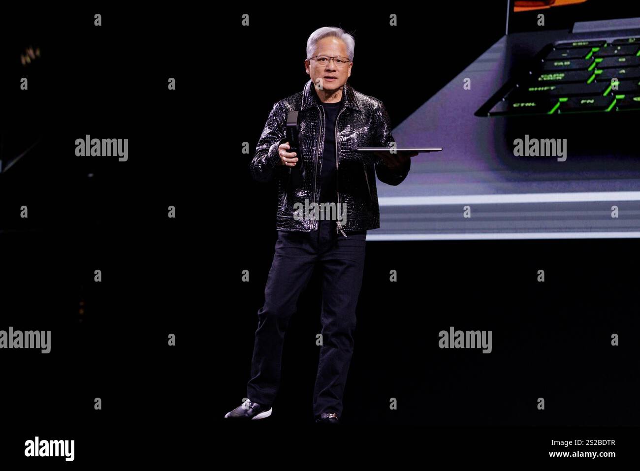 Nvidia CEO Jensen Huang gives the first Keynote speech of CES 2025 at ...