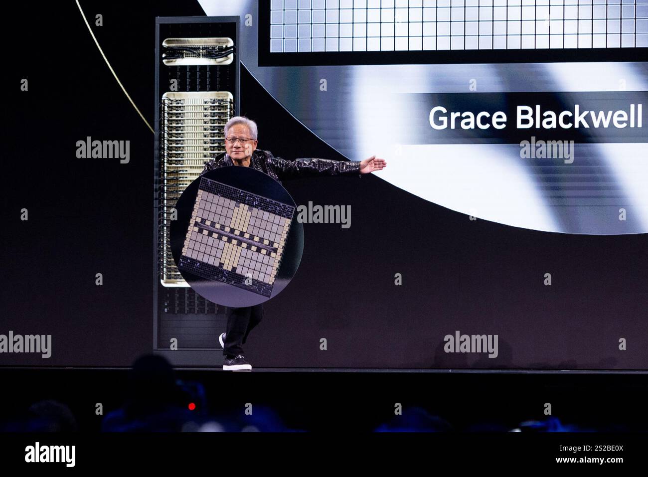 Nvidia CEO Jensen Huang gives the first Keynote speech of CES 2025 at ...