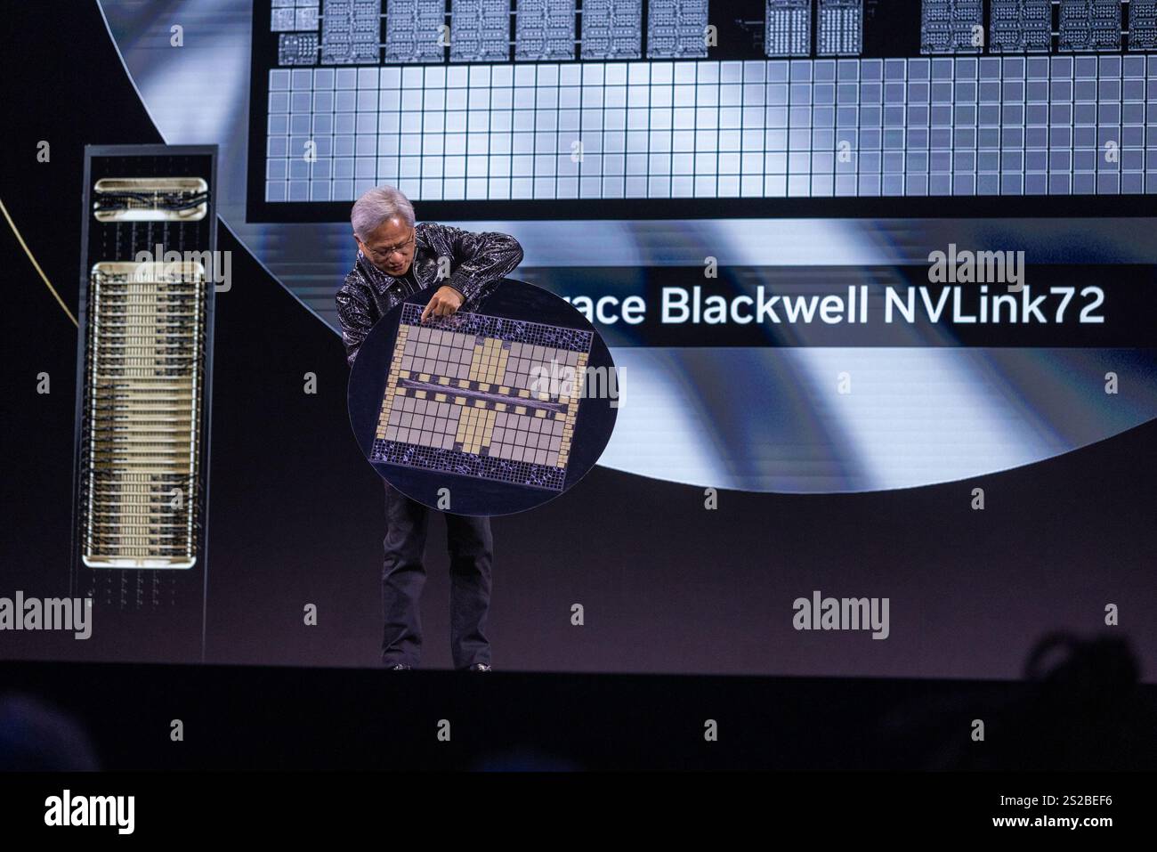 Nvidia CEO Jensen Huang gives the first Keynote speech of CES 2025 at ...