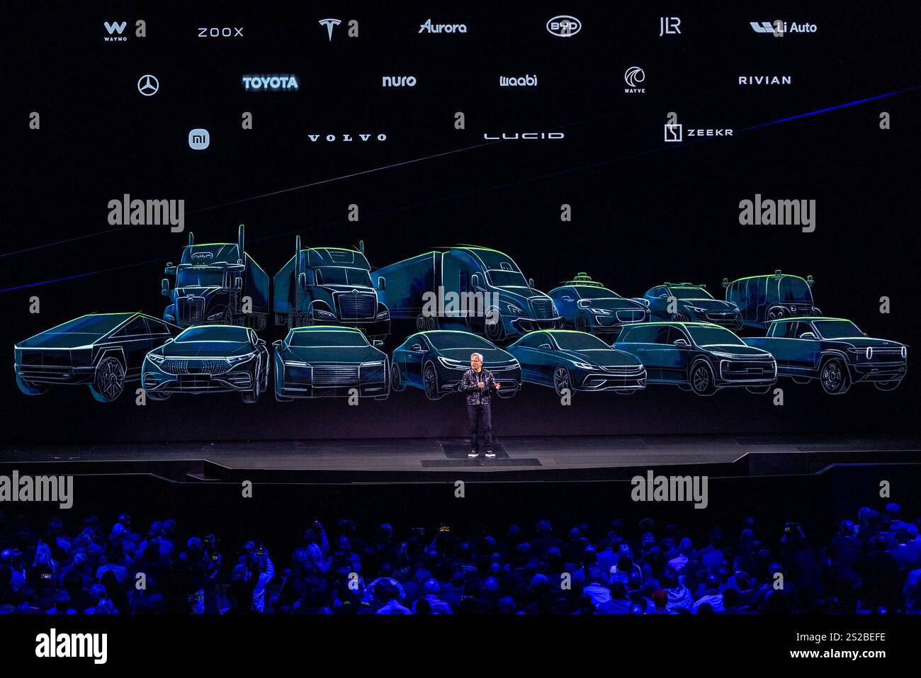 Nvidia CEO Jensen Huang gives the first Keynote speech of CES 2025 at