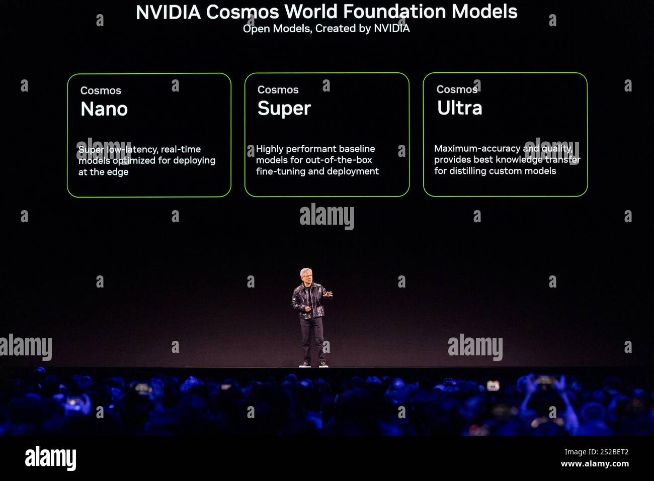 Nvidia CEO Jensen Huang gives the first Keynote speech of CES 2025 at ...