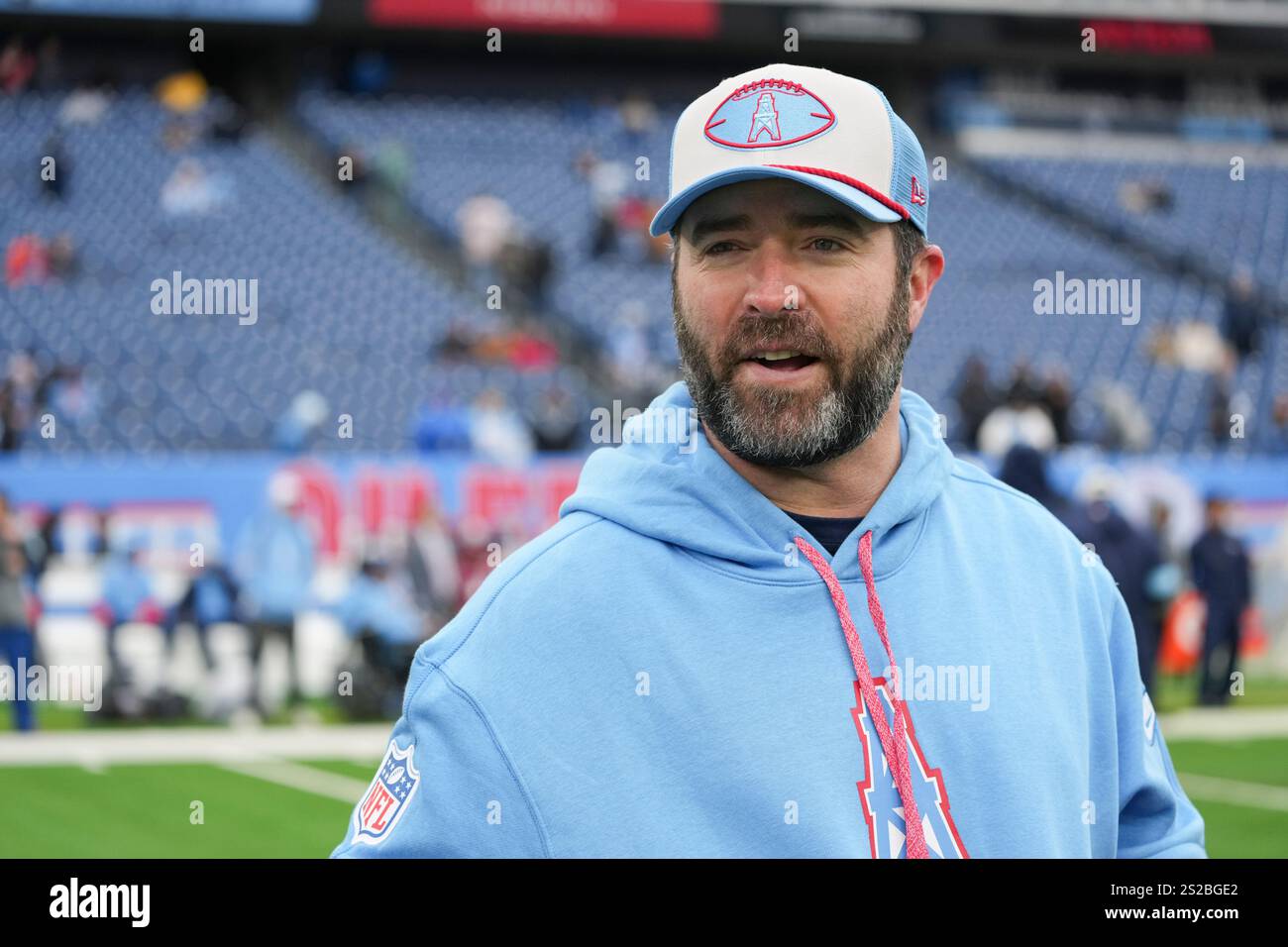 Tennessee Titans head coach Brian Callahan before an NFL football game