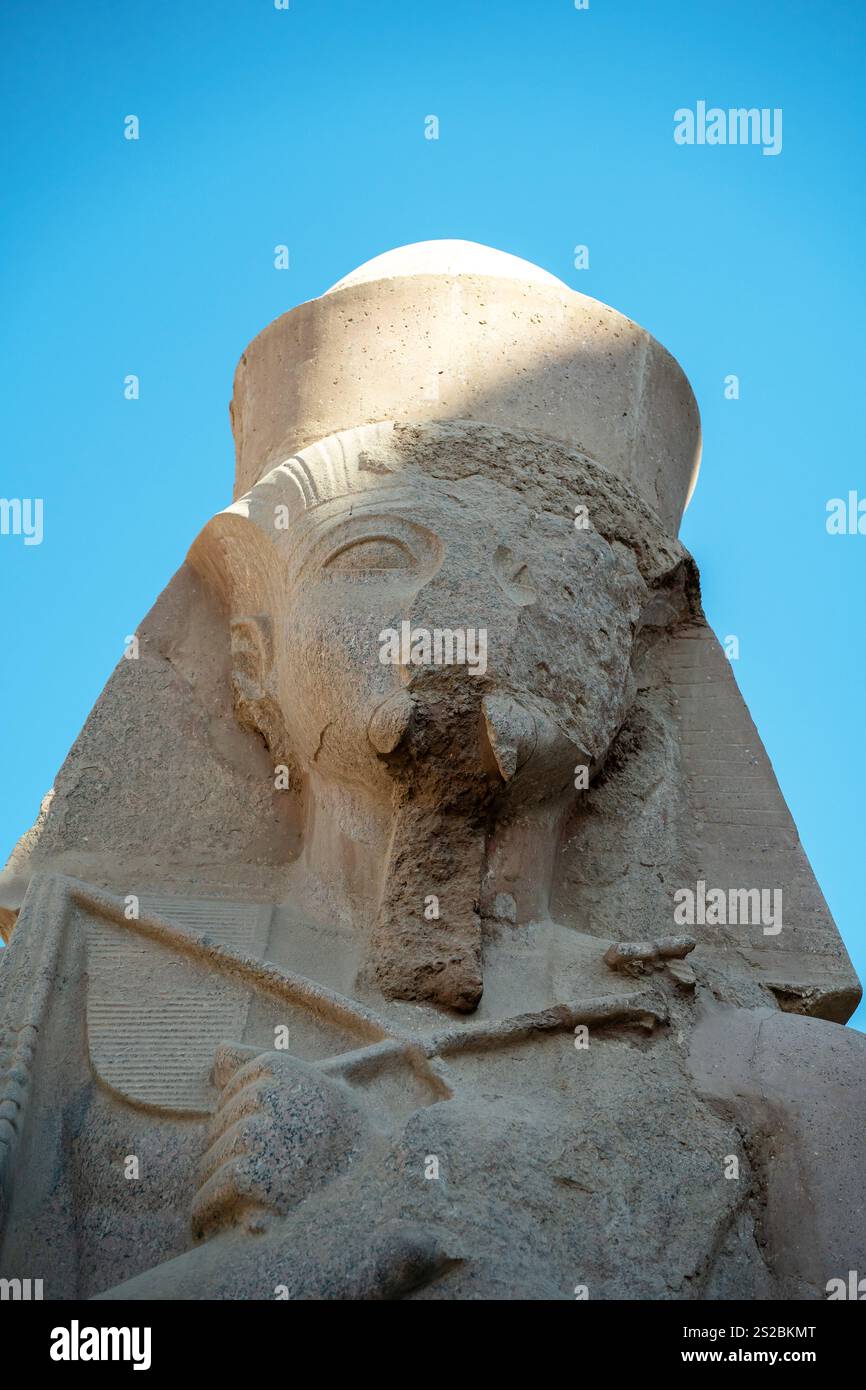 Ancient Egyptian Pharaoh Statue Close Up Luxor Stock Photo - Alamy