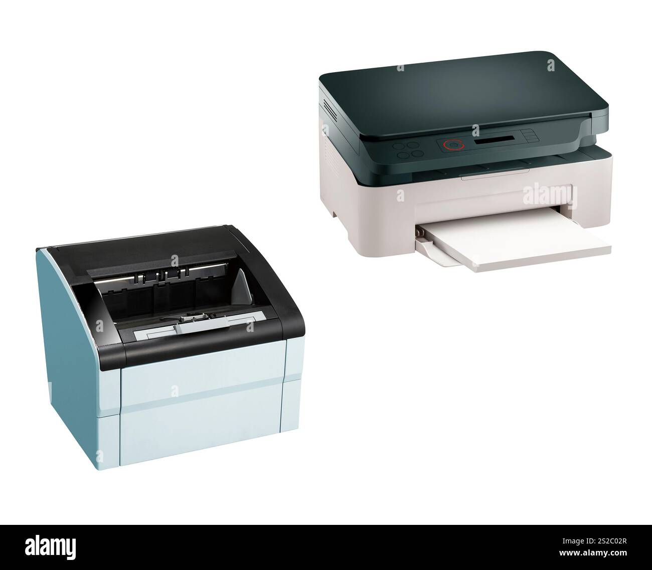 Printer scaner isolated on white background Stock Photo - Alamy