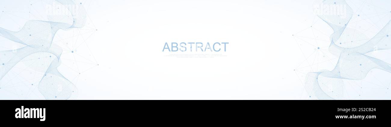 Abstract Big Data visualization digital network connection concept ...