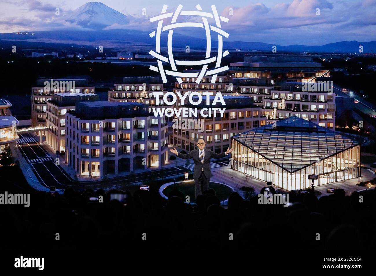 Akio Toyoda, Chairman of the Board of Directors at Toyota, speaks ...