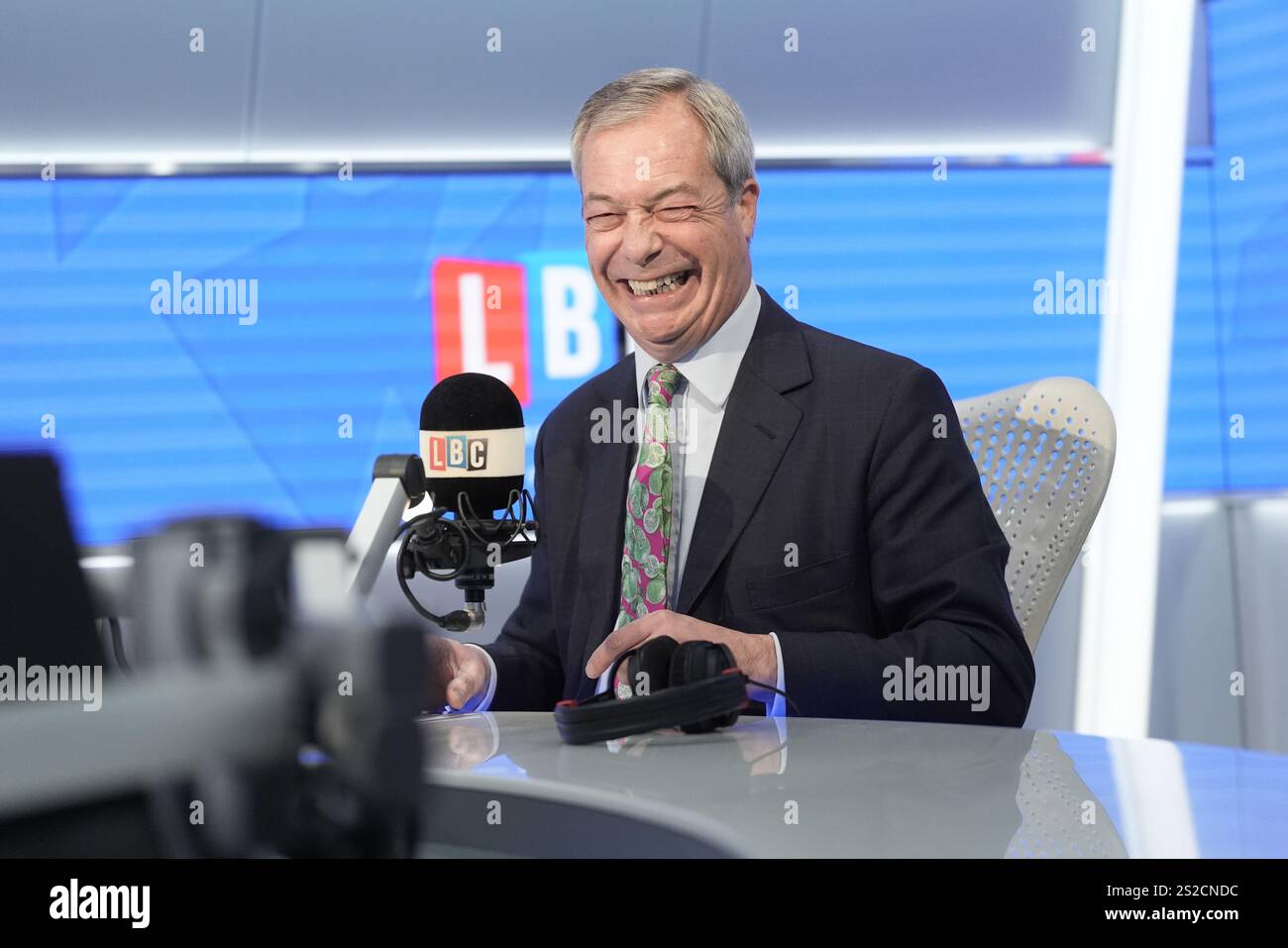 Reform UK leader Nigel Farage during an appearance on LBC's Nick