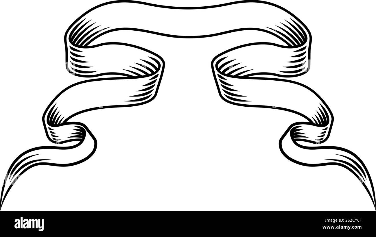 Ribbon Scroll Parchment Banner Vintage Woodcut Stock Vector Image & Art ...