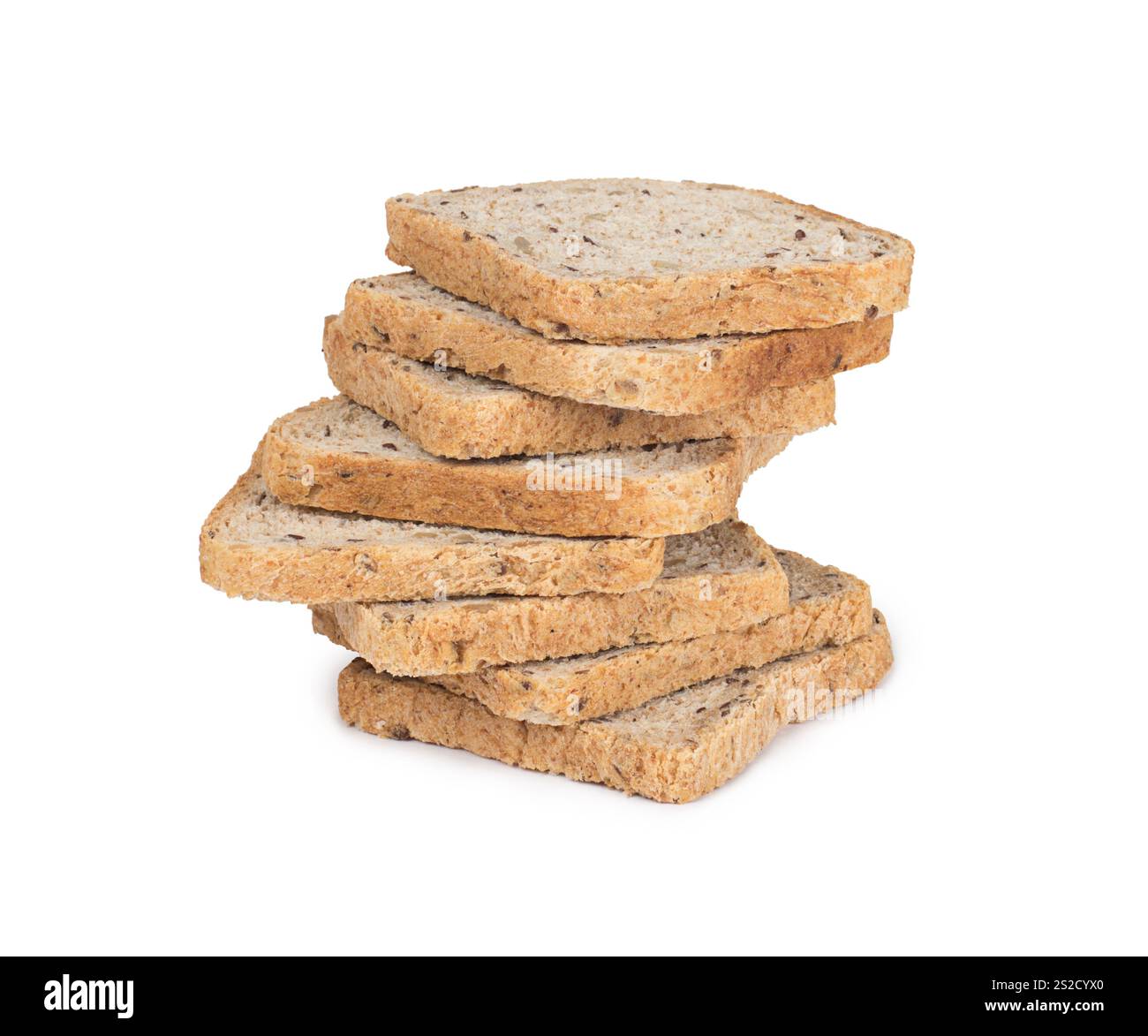 bread slices isolated on white background Stock Photo - Alamy